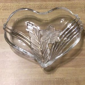 Mikasa Satin Orchard Heart Glass Serving Tray